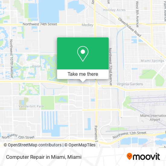 Computer Repair in Miami map