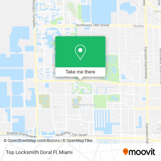 Mapa de Top Locksmith Doral Fl