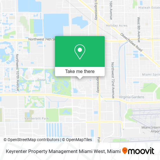 Keyrenter Property Management Miami West map