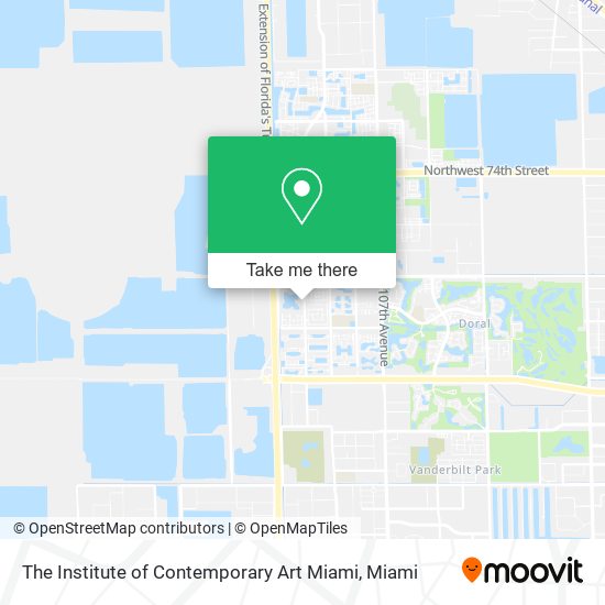 The Institute of Contemporary Art Miami map