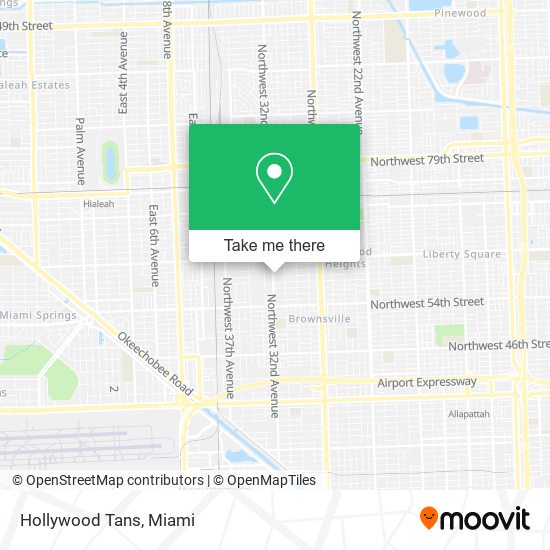 Mapa de Hollywood Tans