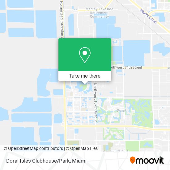 Doral Isles Clubhouse/Park map