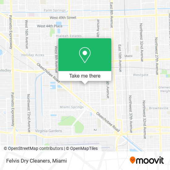 Felvis Dry Cleaners map