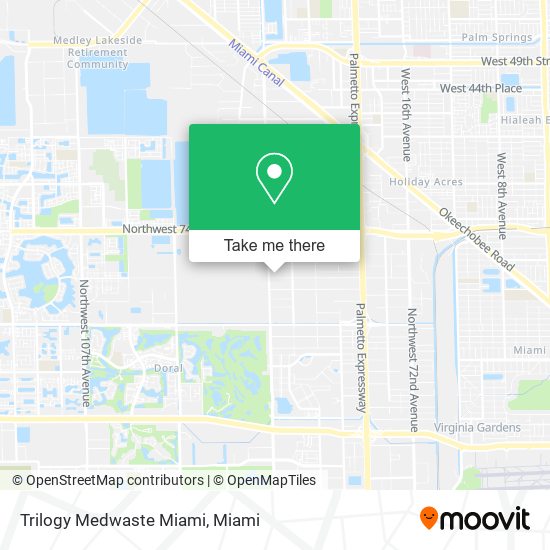 Mapa de Trilogy Medwaste Miami