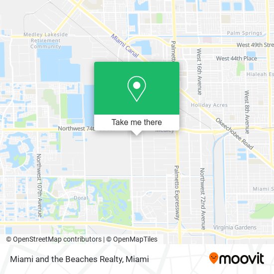 Mapa de Miami and the Beaches Realty