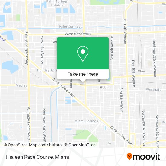 Hialeah Race Course map