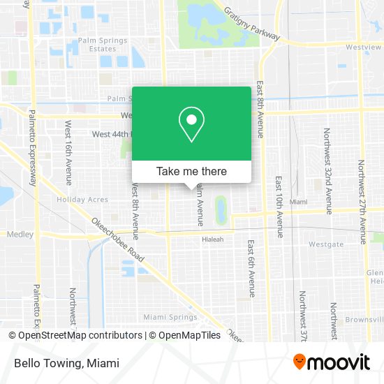 Bello Towing map