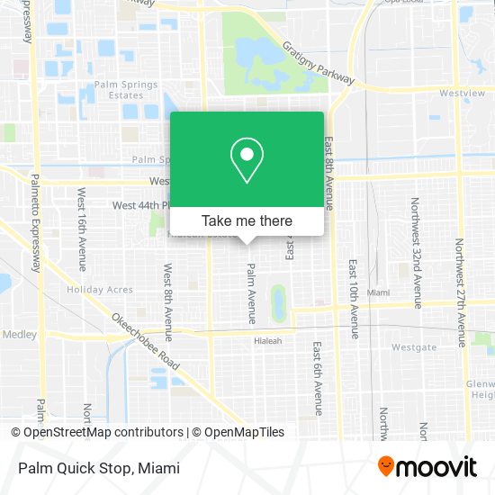 Palm Quick Stop map