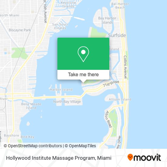 Mapa de Hollywood Institute Massage Program