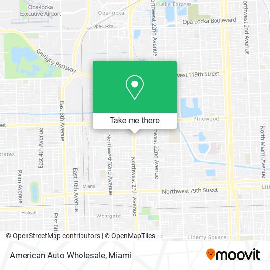 American Auto Wholesale map