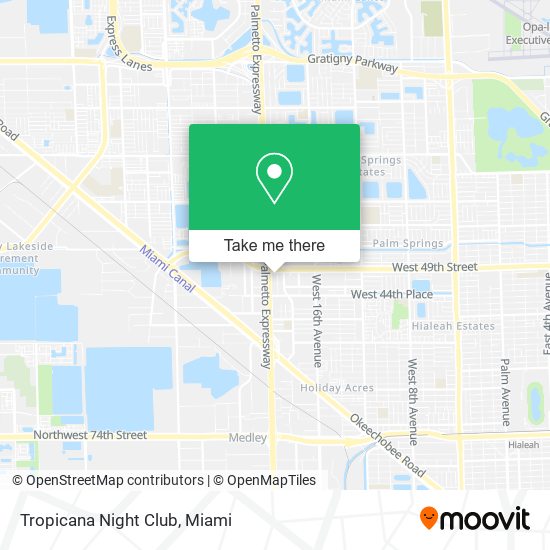 Tropicana Night Club map