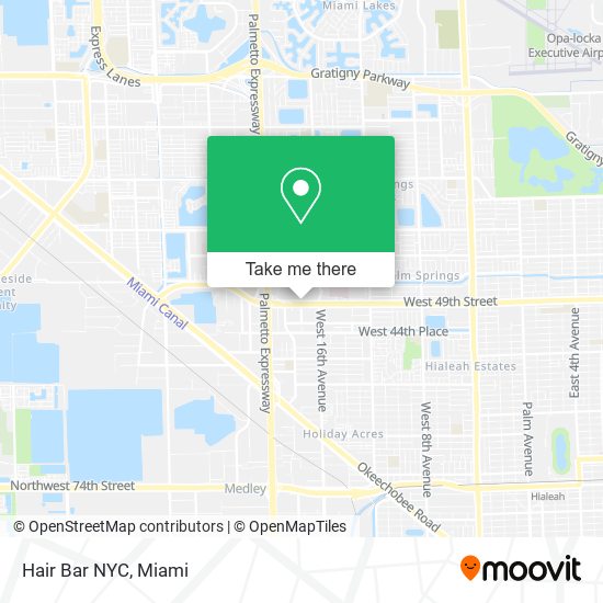 Hair Bar NYC map