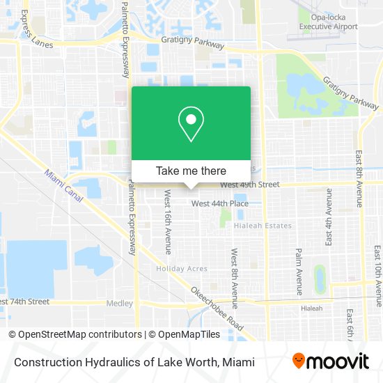 Construction Hydraulics of Lake Worth map