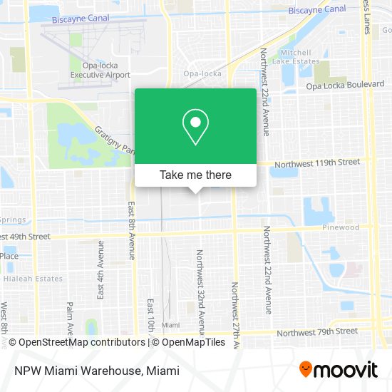 Mapa de NPW Miami Warehouse