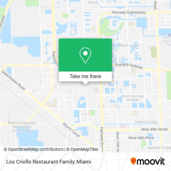 Los Criollo Restaurant Family map