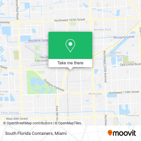 South Florida Containers map