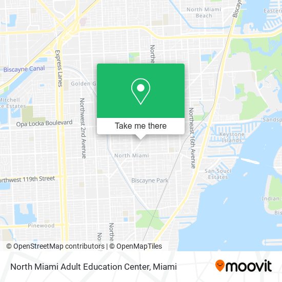 North Miami Adult Education Center map