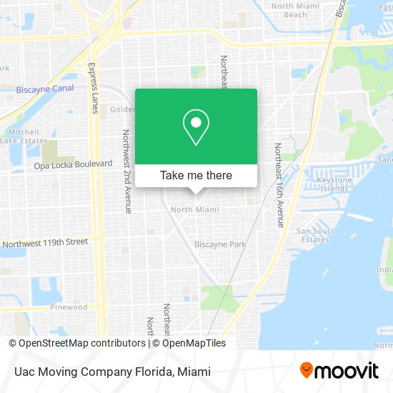 Mapa de Uac Moving Company Florida