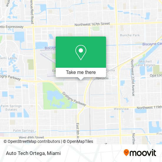 Mapa de Auto Tech Ortega
