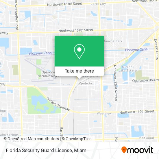 Mapa de Florida Security Guard License