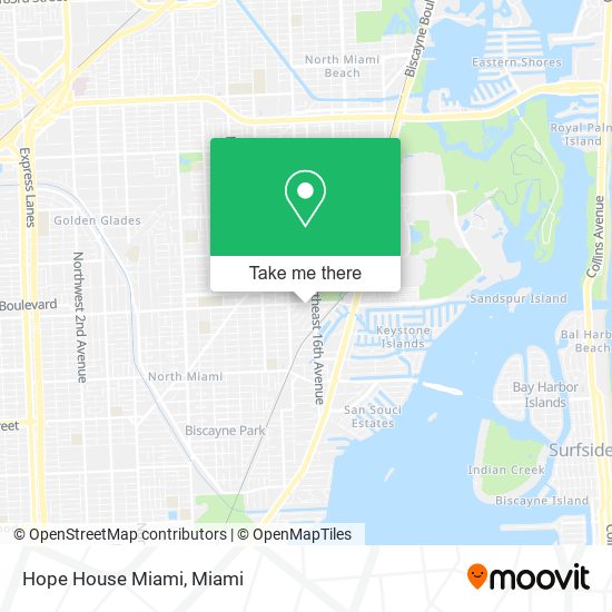 Mapa de Hope House Miami