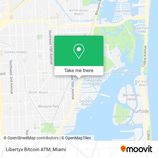 Mapa de Libertyx Bitcoin ATM