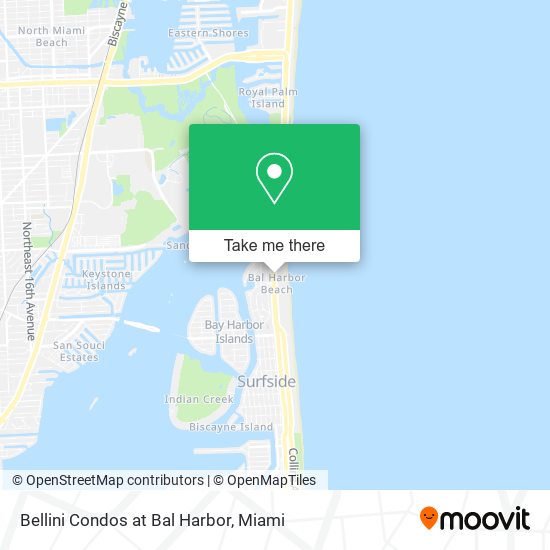 Bellini Condos at Bal Harbor map