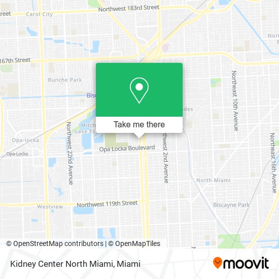 Kidney Center North Miami map