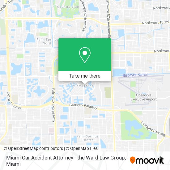 Miami Car Accident Attorney - the Ward Law Group map