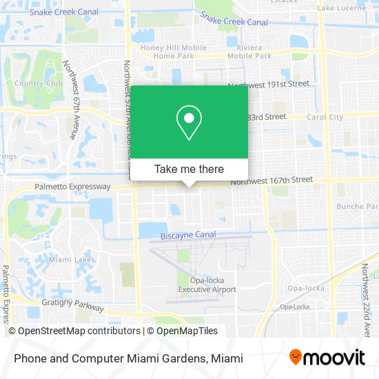 Mapa de Phone and Computer Miami Gardens