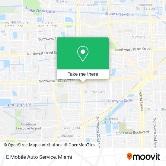 E Mobile Auto Service map