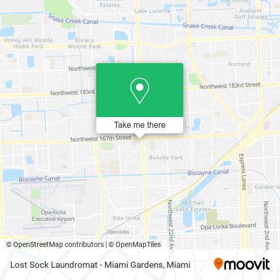 Mapa de Lost Sock Laundromat - Miami Gardens
