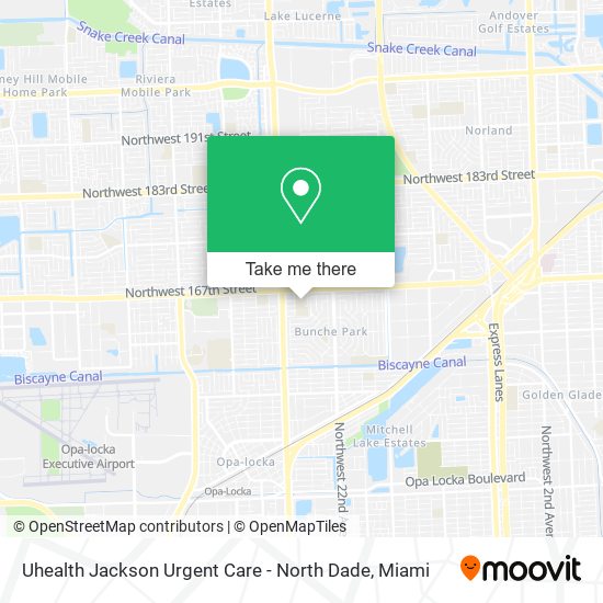 Mapa de Uhealth Jackson Urgent Care - North Dade