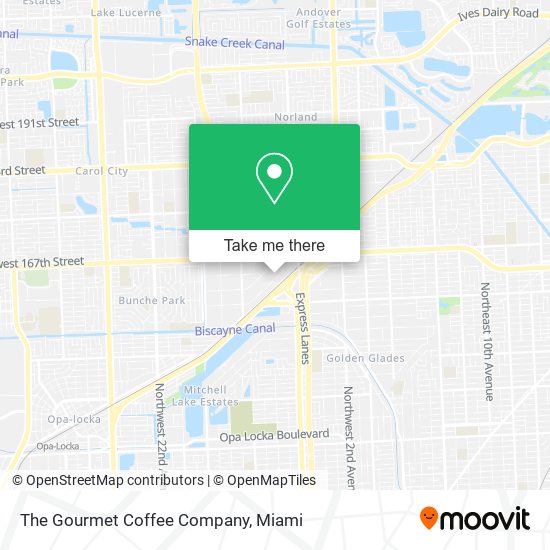 The Gourmet Coffee Company map