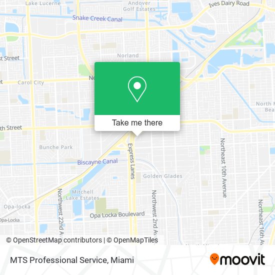 MTS Professional Service map