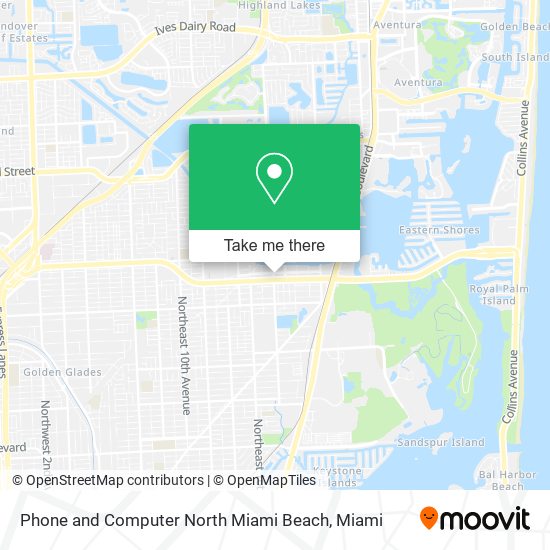 Phone and Computer North Miami Beach map