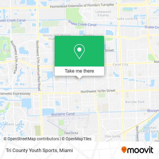 Tri County Youth Sports map