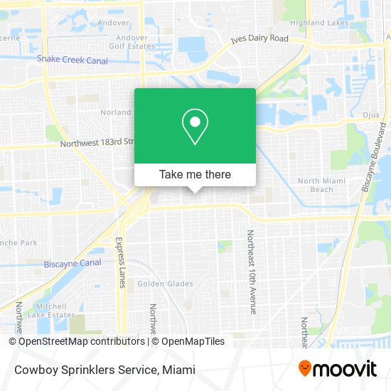 Mapa de Cowboy Sprinklers Service