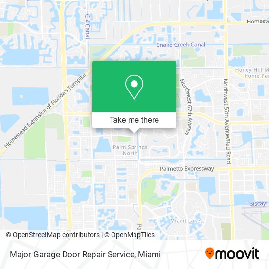 Major Garage Door Repair Service map