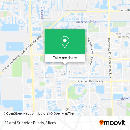 Miami Superior Blinds map
