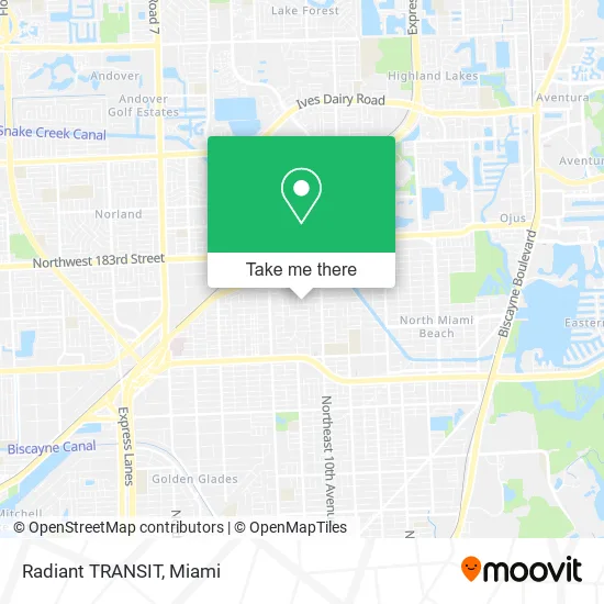 Radiant TRANSIT map