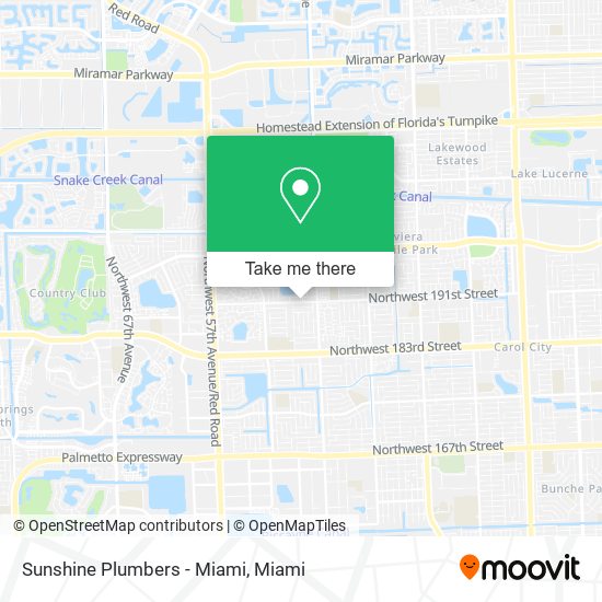 Sunshine Plumbers - Miami map