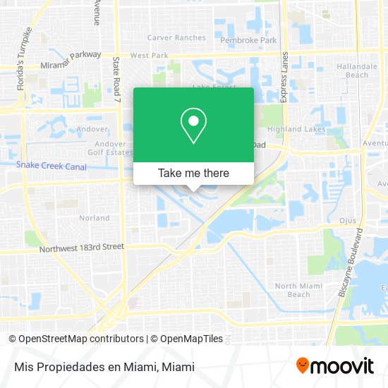 Mis Propiedades en Miami map