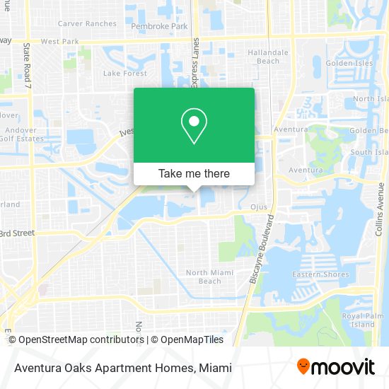 Mapa de Aventura Oaks Apartment Homes