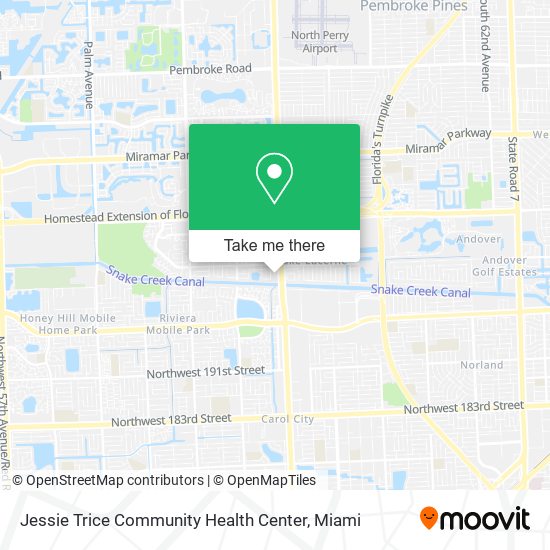 Jessie Trice Community Health Center map