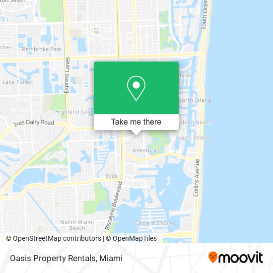 Oasis Property Rentals map