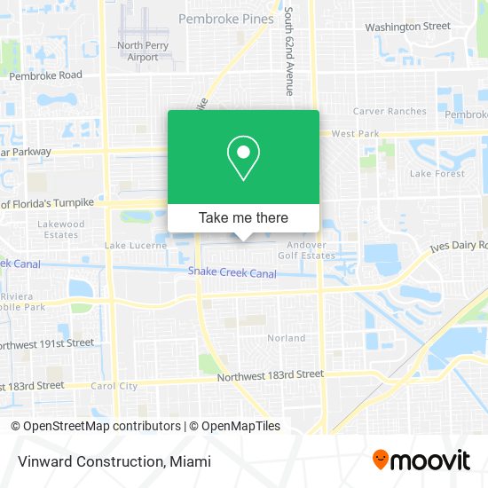 Vinward Construction map