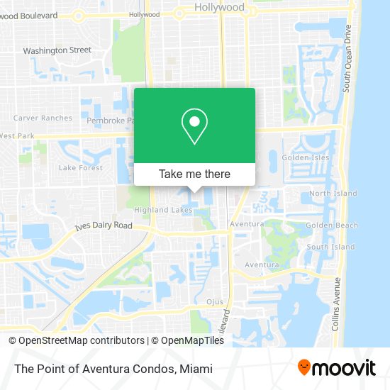 The Point of Aventura Condos map