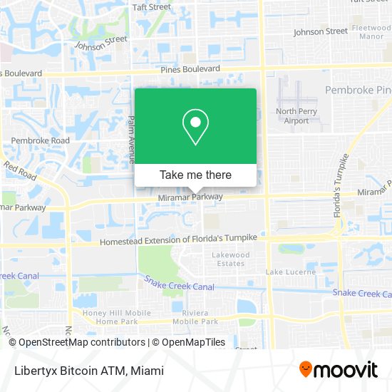 Mapa de Libertyx Bitcoin ATM