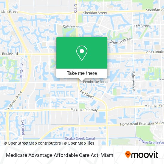 Mapa de Medicare Advantage Affordable Care Act